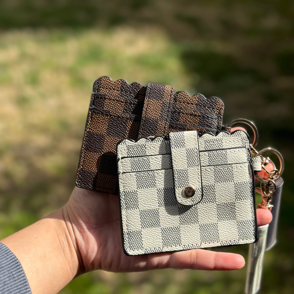 Custom made wristlet wallets.